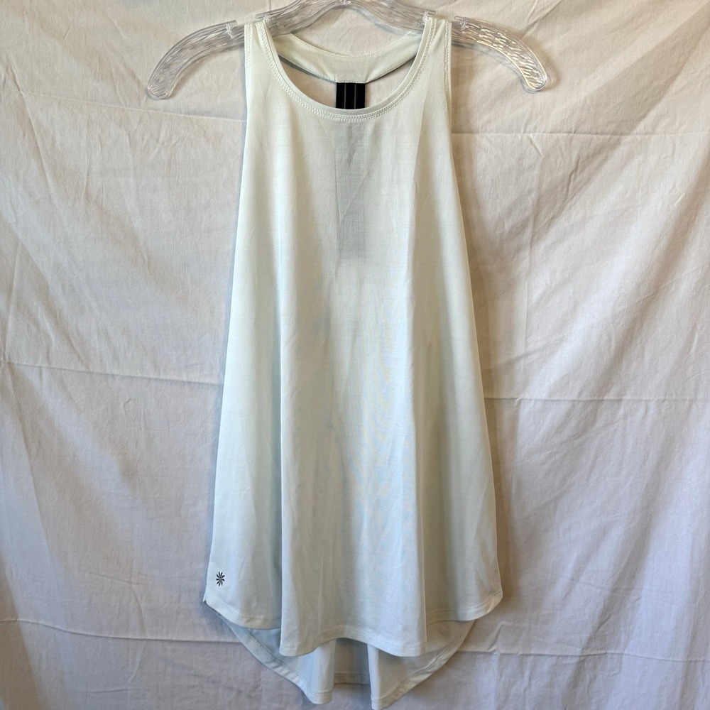Athleta Womens Small Pale Mint Green Draped Open Back Performance Tank Top Light - Picture 3 of 9